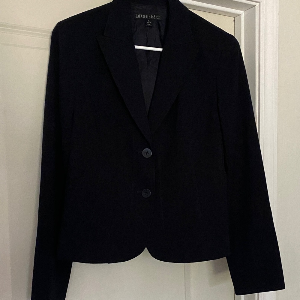 Lafayette 148 New York Classic Black Blazer size 4